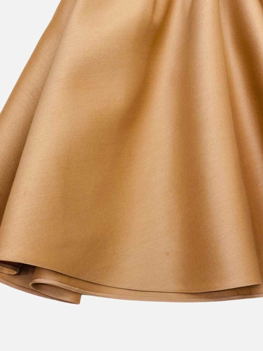 CHRISTIAN DIOR Off Shoulder Mocha Size US 8 Short Dress