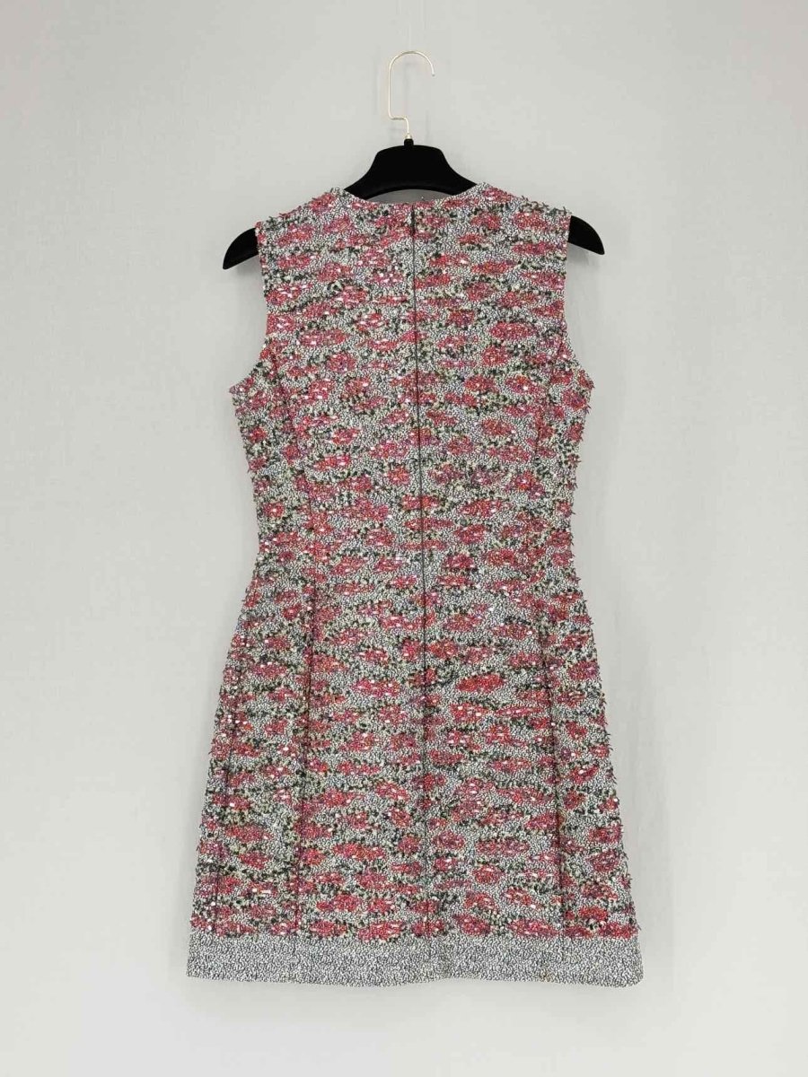 CHRISTIAN DIOR Red Multicolor Size US 4 Short Dress