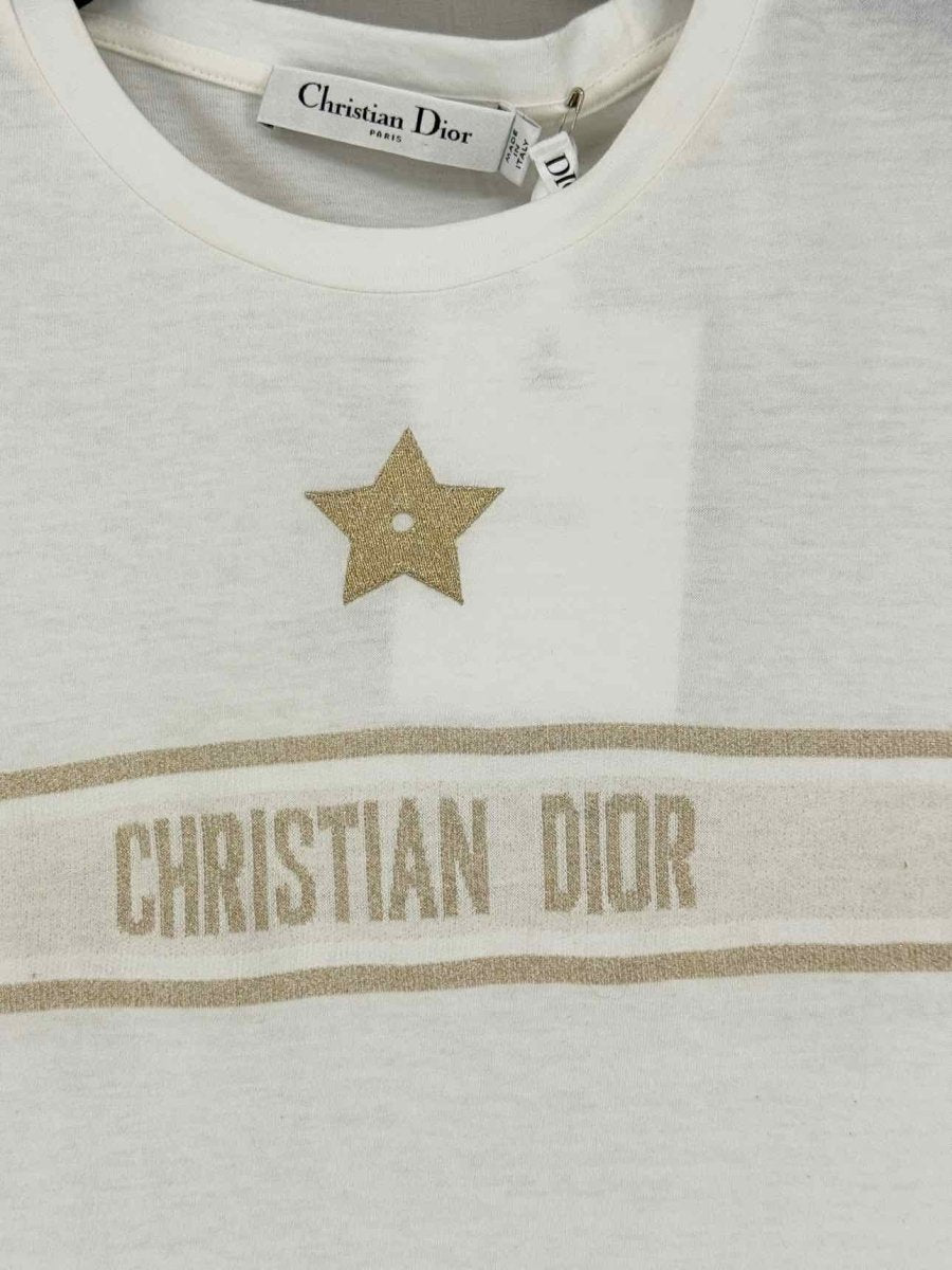 CHRISTIAN DIOR White Logo Size Small T-shirt