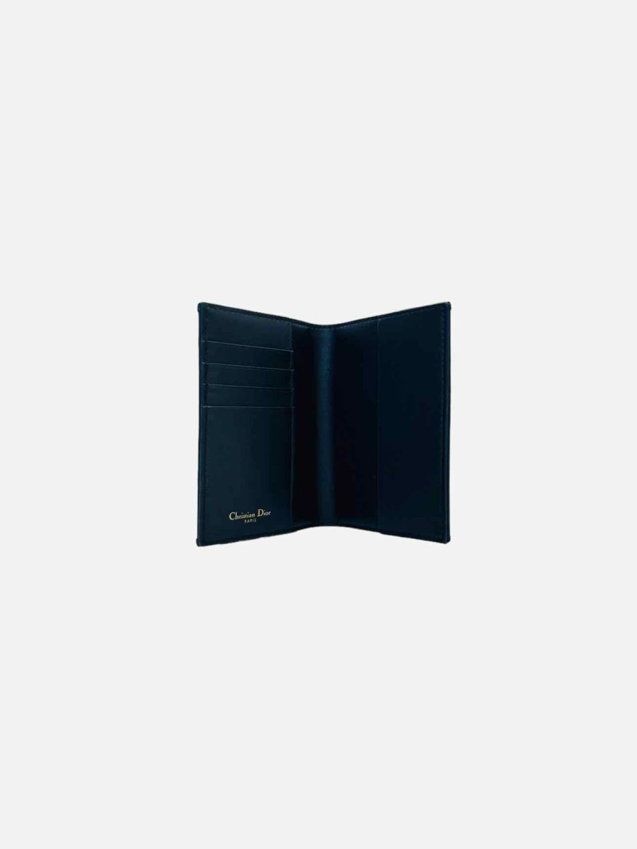 DIOR Blue Oblique Jacquard Passport Holder