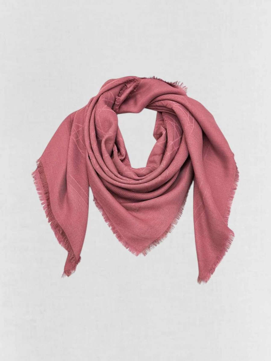 DIOR Burgundy Cannage Scarf