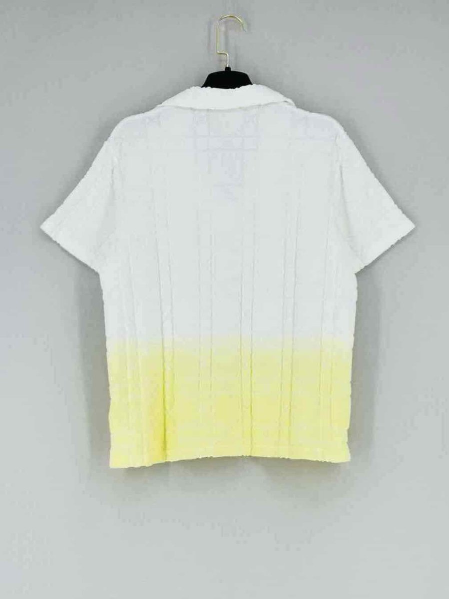 DIOR White & Yellow Ombre Size 13A Shirt