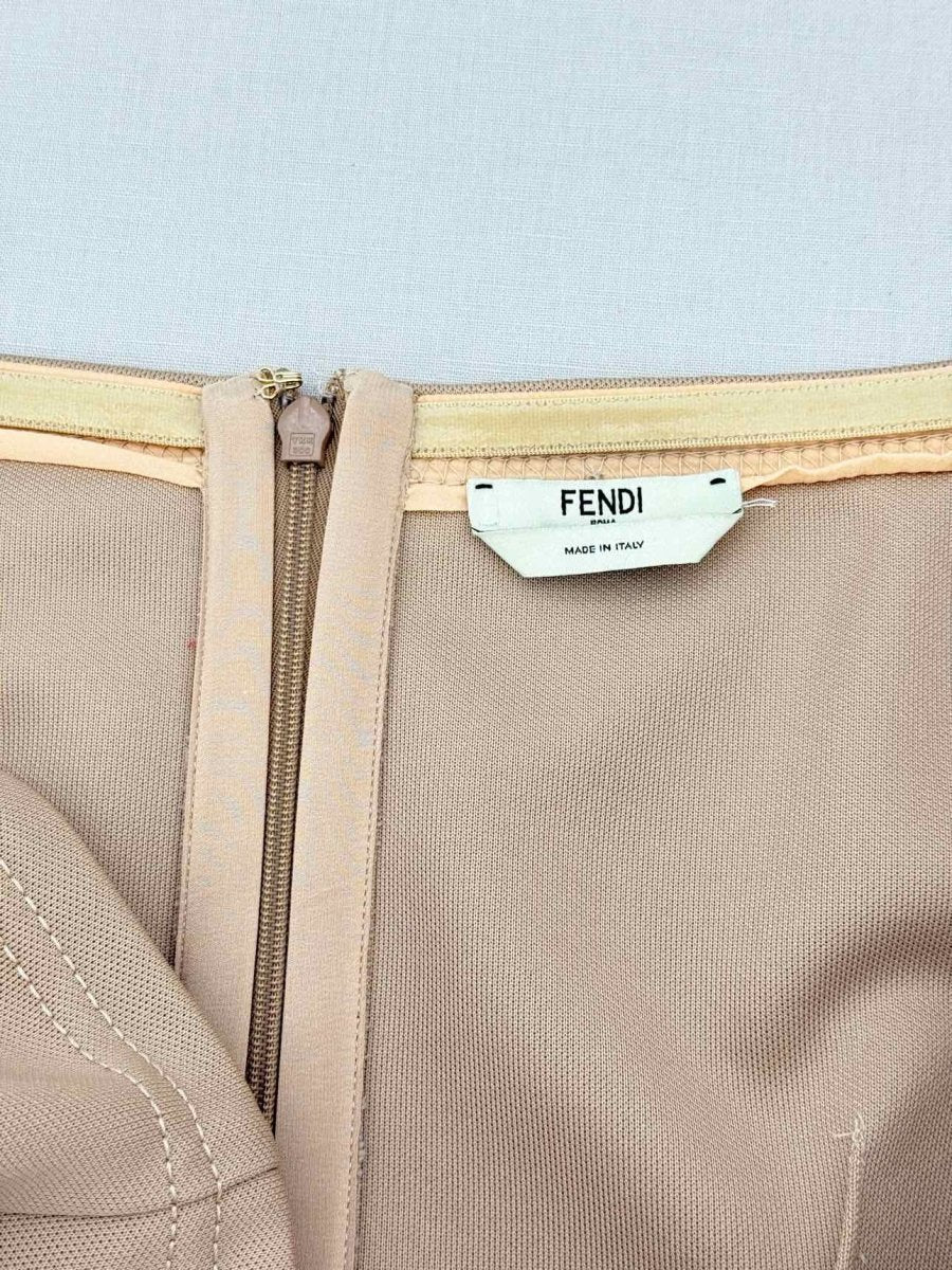 FENDI Beige Size US 6 Midi Dress