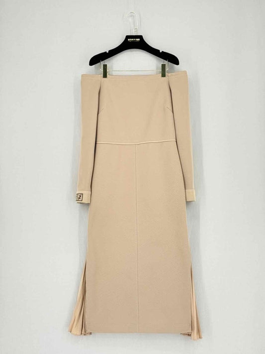 FENDI Beige Size US 6 Midi Dress