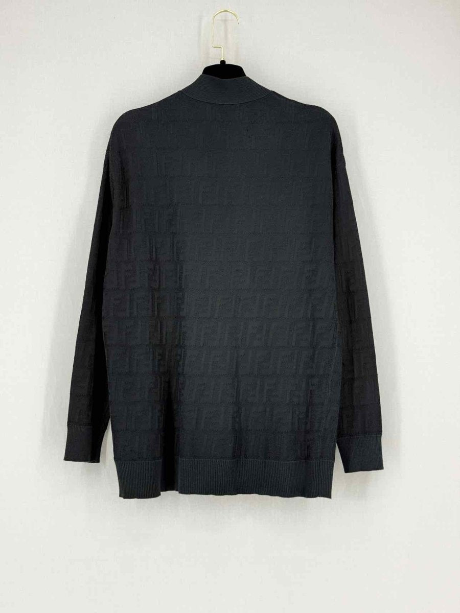 FENDI Black FF Jacquard Size US 4 Cardigan