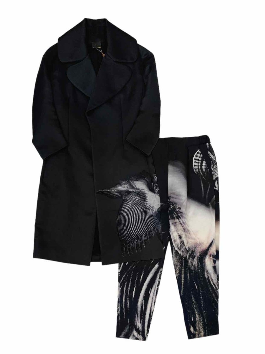 FENDI Black & White Size US 2 Jacket & Pants Outfit