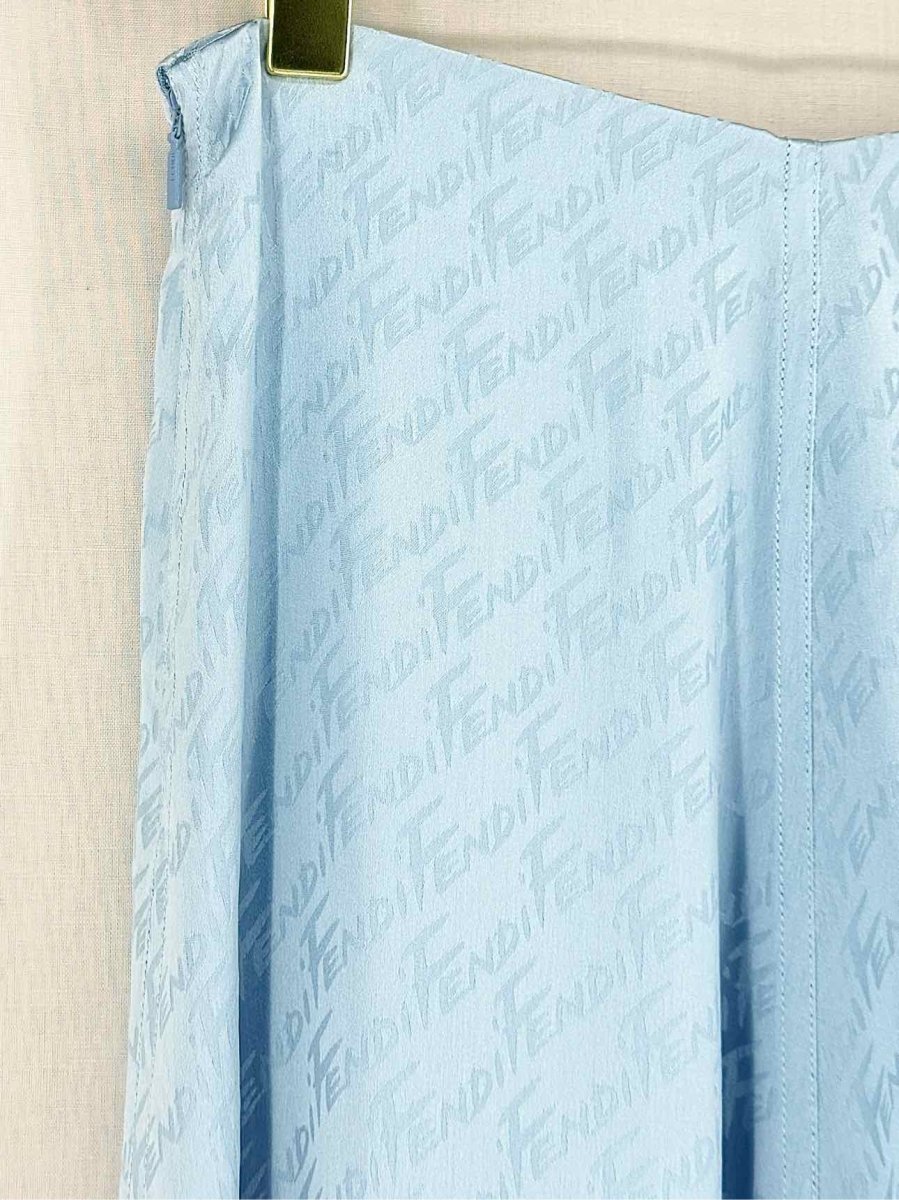 FENDI Blue FF Jacquard Size US 4 Long Skirt