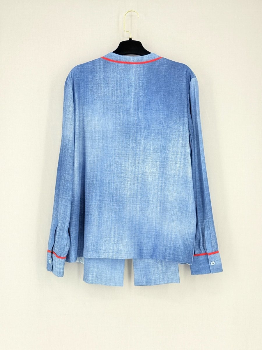 FENDI Blue w/ Red Pipeline Size US 8 Outfit Set