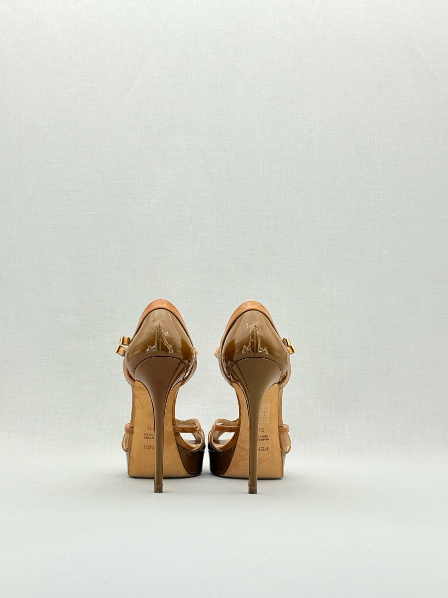 FENDI Brown Size EU 37.5 Heeled Sandals