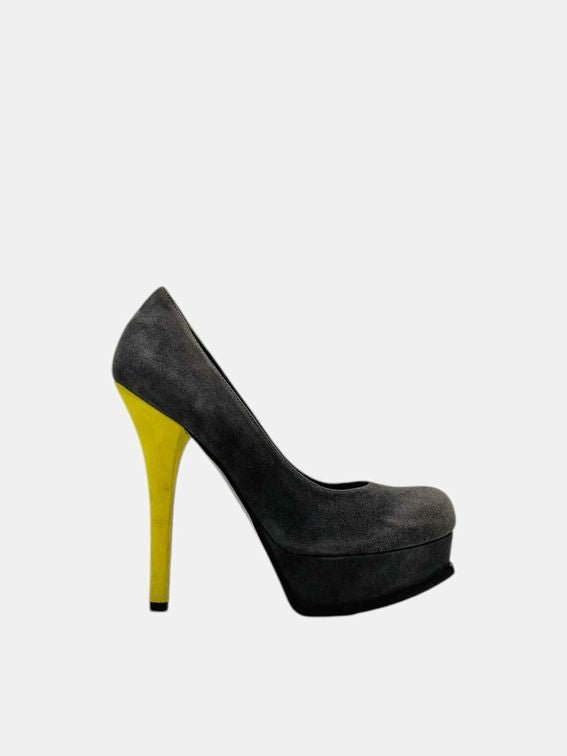 FENDI Fendista Grey & Yellow Size EU 39 Pumps
