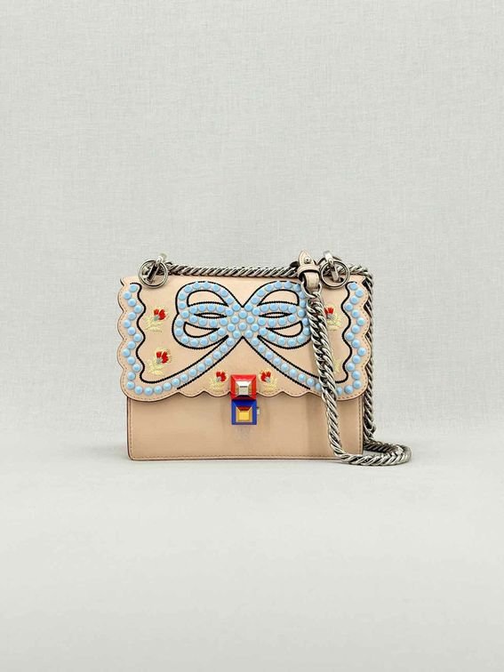 FENDI Kan I Pink Multicolor Shoulder Bag