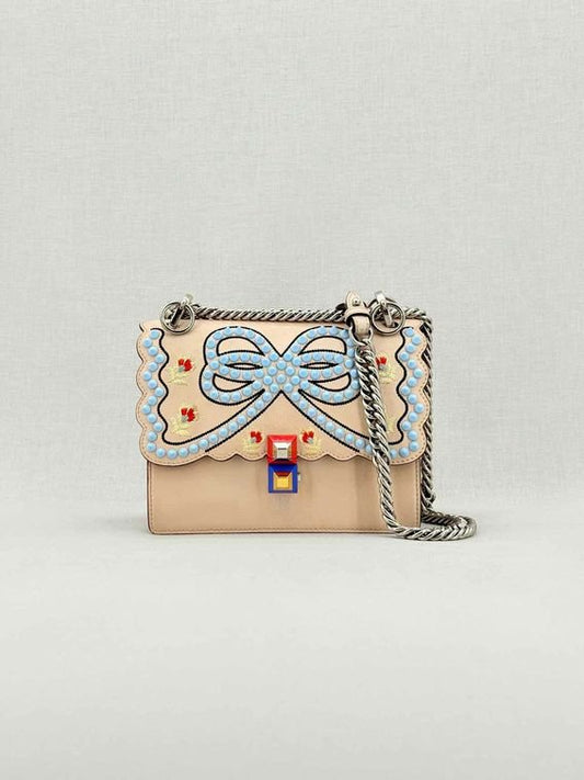 FENDI Kan I Pink Multicolor Shoulder Bag