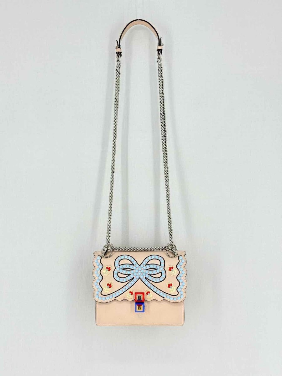 FENDI Kan I Pink Multicolor Shoulder Bag