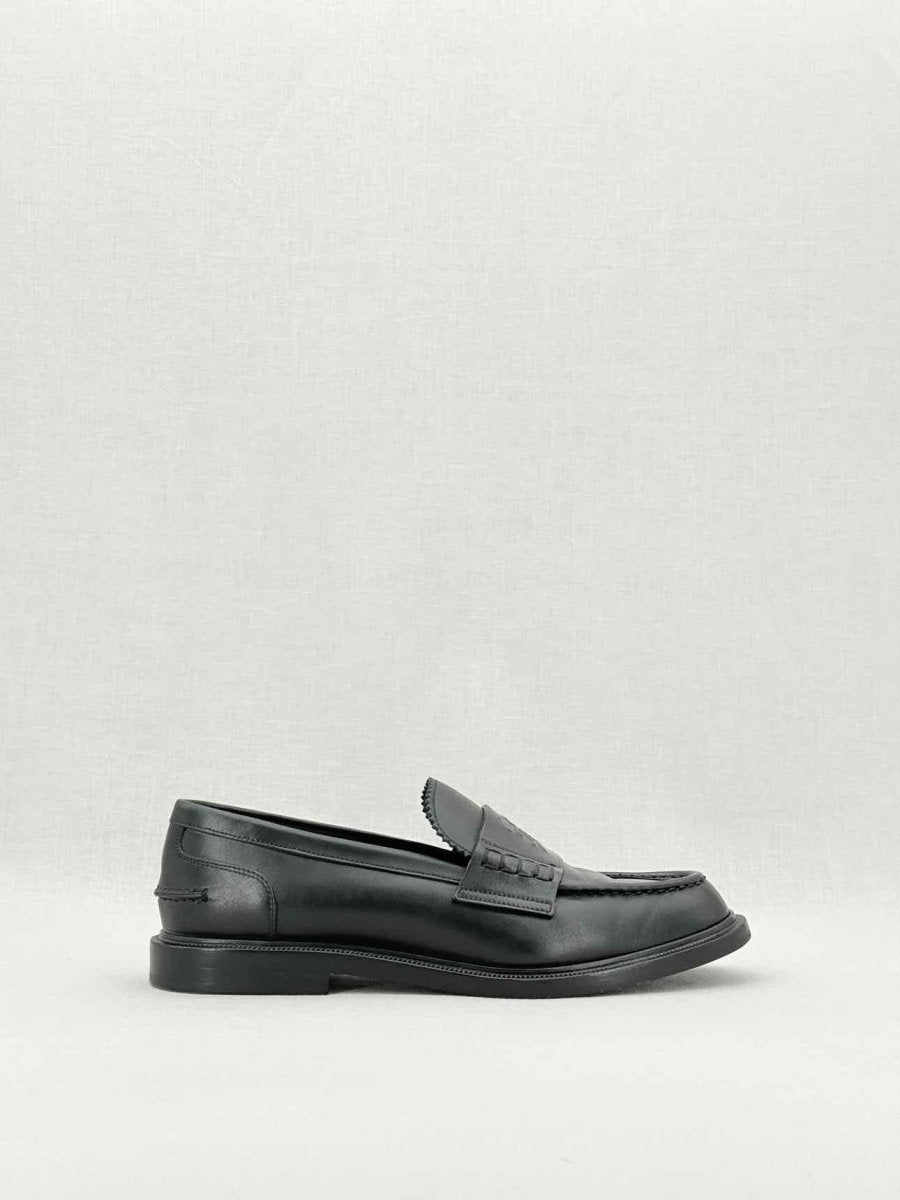FENDI Karligraphy motif Black Size EU 38.5 Loafers