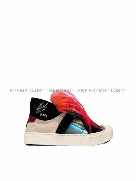 FENDI Karlito Cream Multicolor Size EU 35 Sneakers
