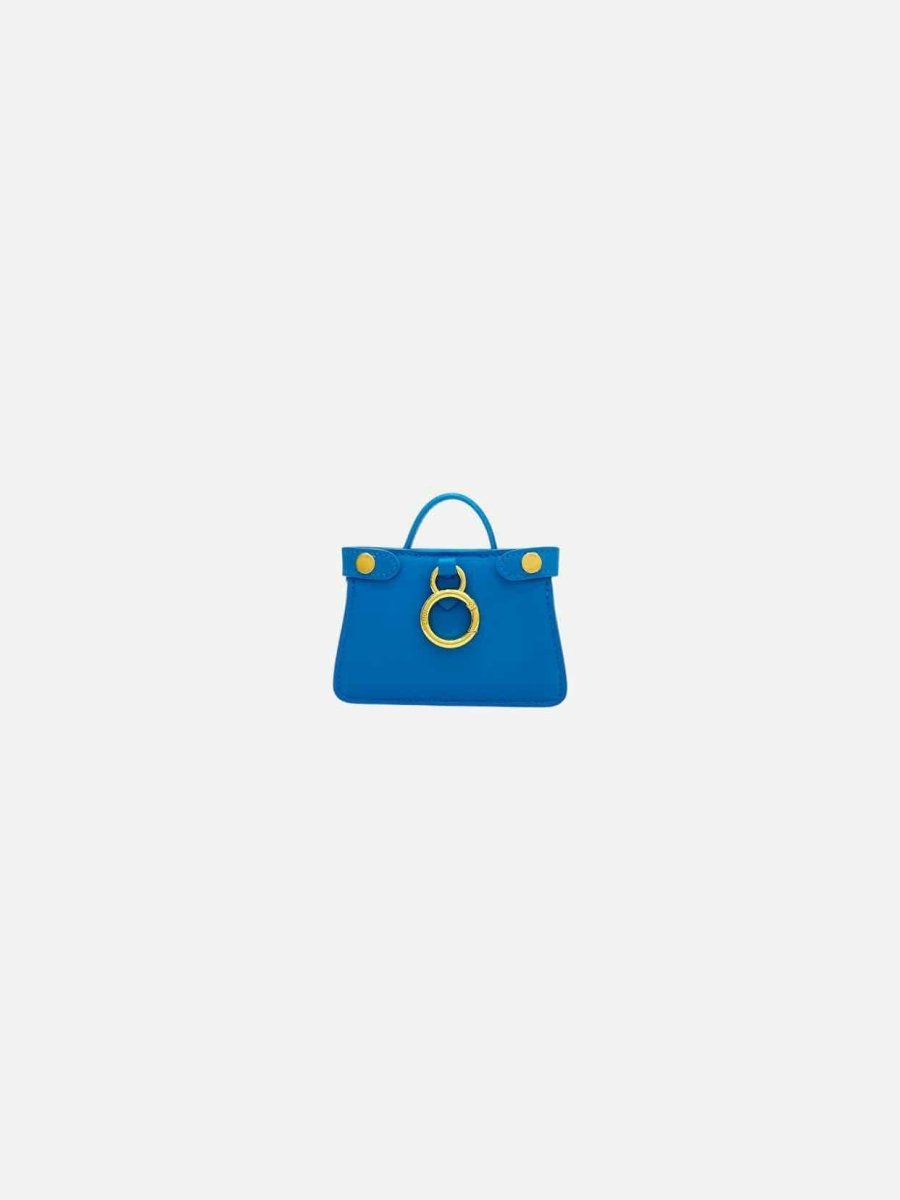 FENDI Nano Peekaboo Charm Blue Shoulder Bag