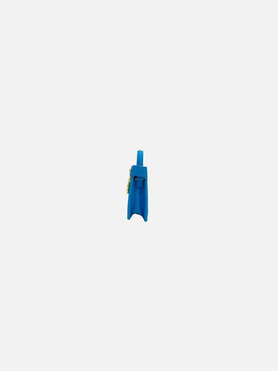 FENDI Nano Peekaboo Charm Blue Shoulder Bag