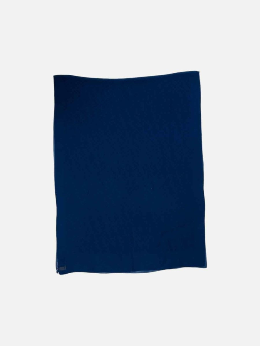 FENDI Navy Blue FF Motif Scarf