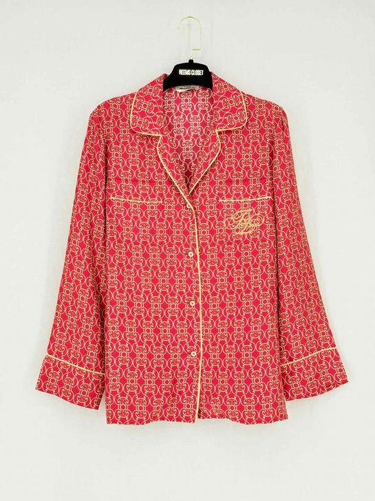 FENDI Red Multicolor Printed Size US 2 Shirt