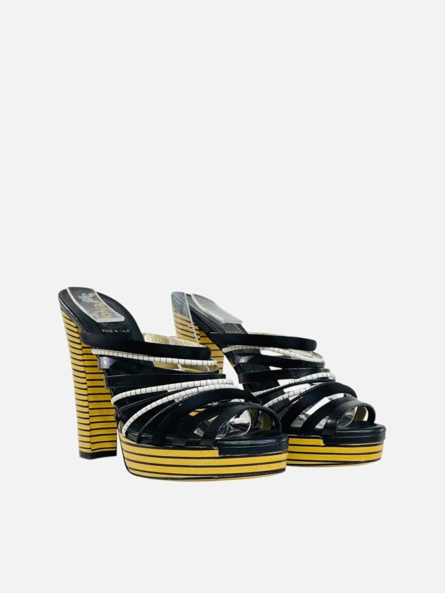 FENDI Strappy Black Size EU 37 Mules
