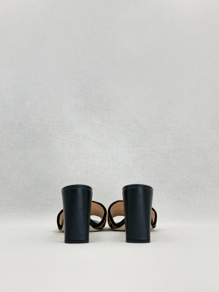 FENDI Velvet Brown & Black Size EU 38 Mules