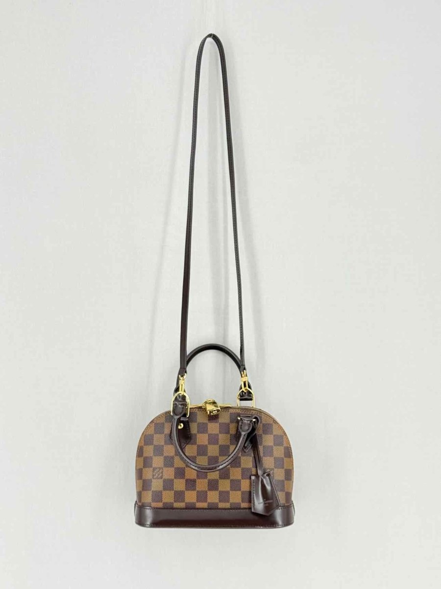 LOUIS VUITTON Alma Brown Damier Ebene Top Handle