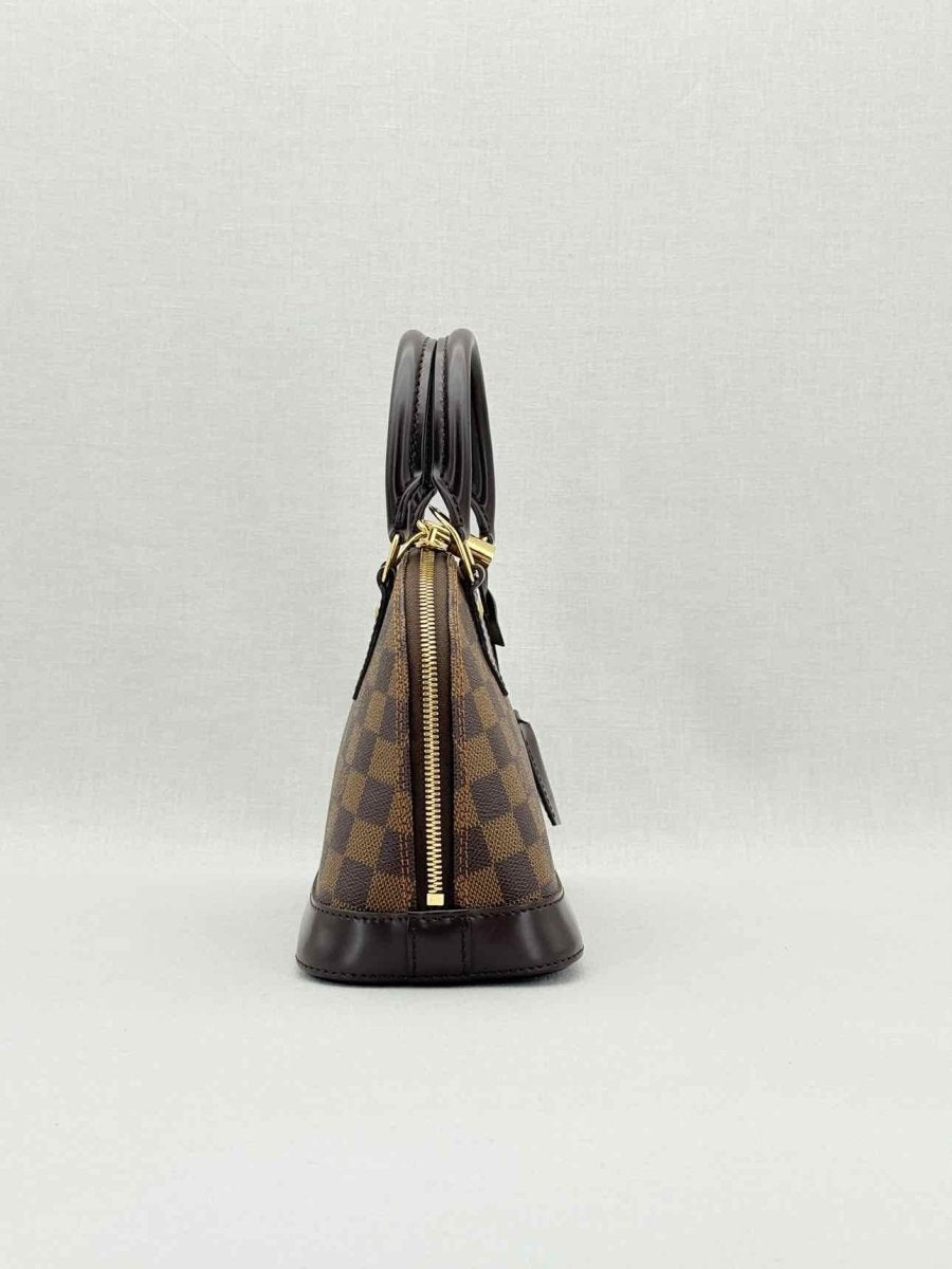 LOUIS VUITTON Alma Brown Damier Ebene Top Handle