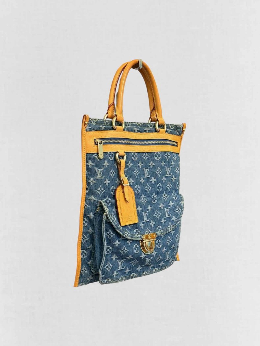 LOUIS VUITTON Baggy Denim Blue Monogram Shoulder Bag