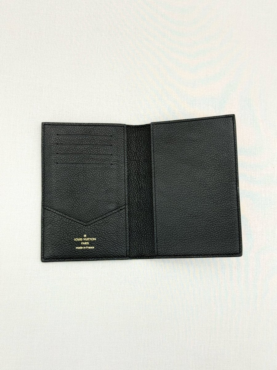 LOUIS VUITTON Black Monogram Empreinte Passport Holder