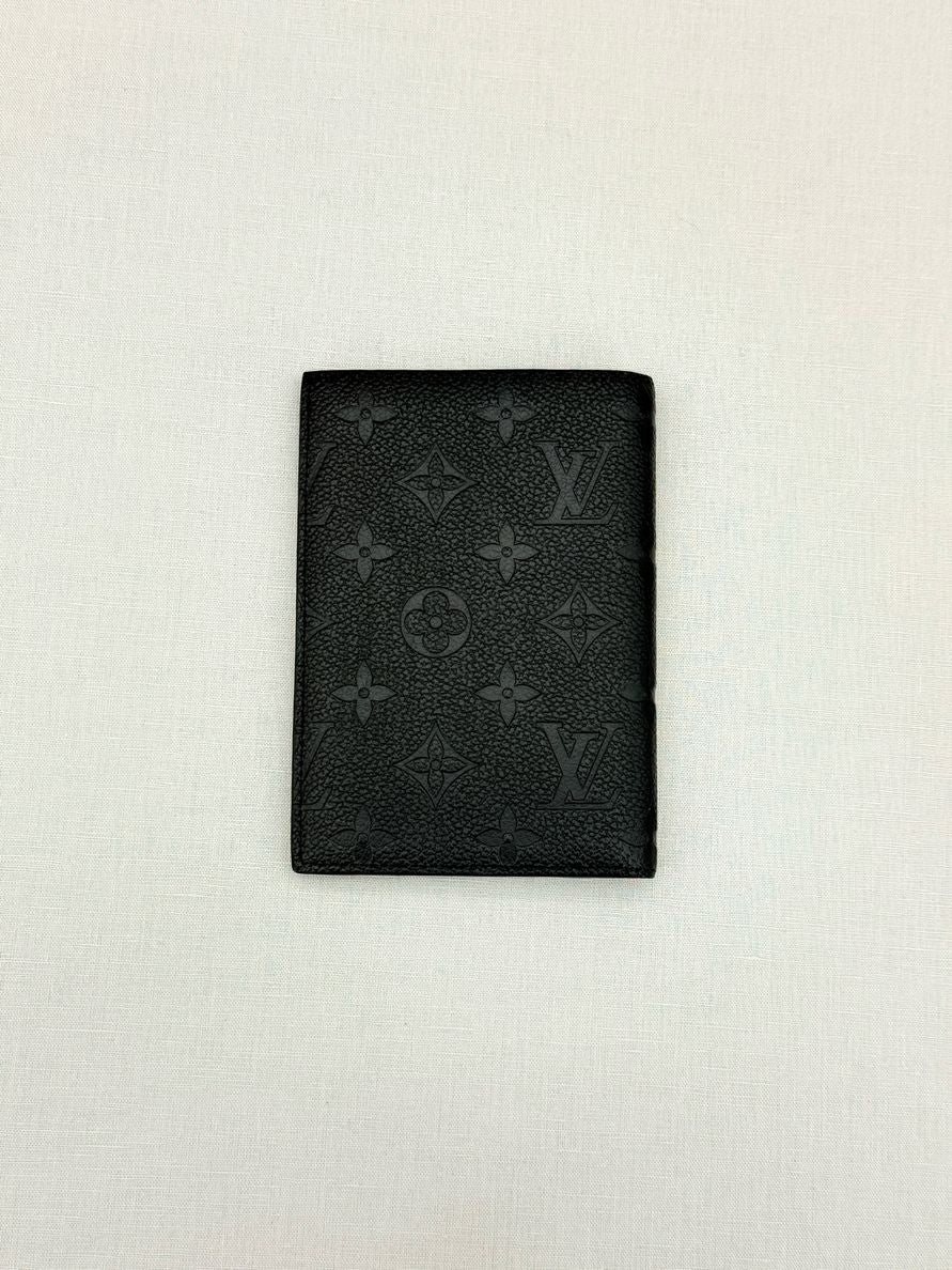 LOUIS VUITTON Black Monogram Empreinte Passport Holder