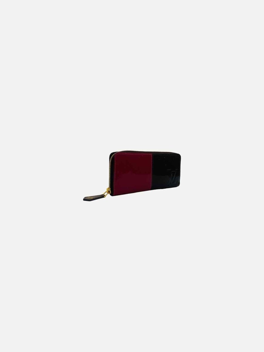 LOUIS VUITTON Burgundy & Black Continental Wallet