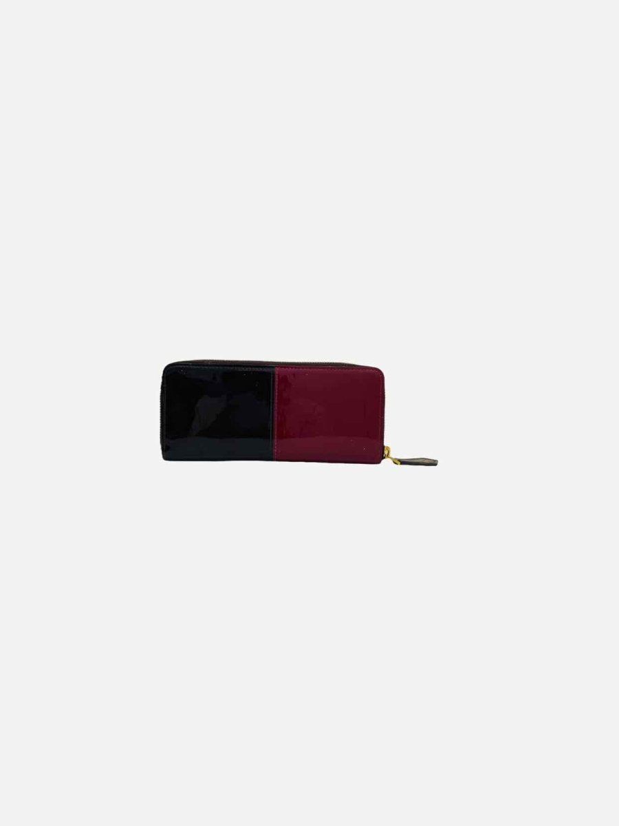 LOUIS VUITTON Burgundy & Black Continental Wallet