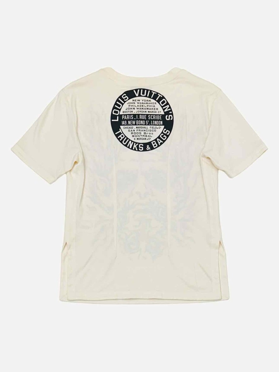 LOUIS VUITTON Cream w/ Multicolor Size XSmall T-shirt