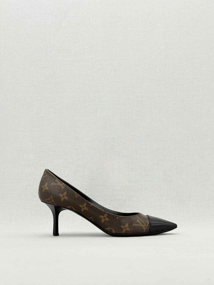 LOUIS VUITTON Fetish Brown Monogram Size EU 38 Pumps