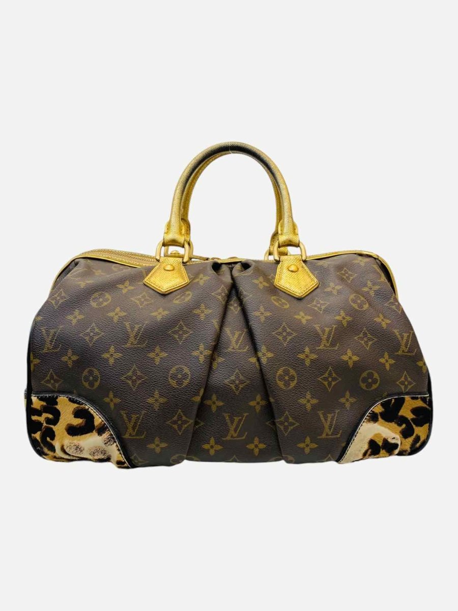 LOUIS VUITTON Leopard Stephen Brown & Gold Top Handle