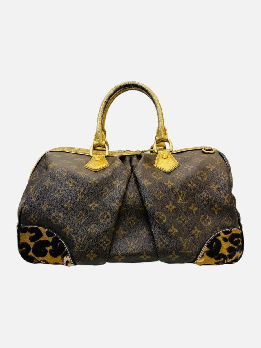LOUIS VUITTON Leopard Stephen Brown & Gold Top Handle