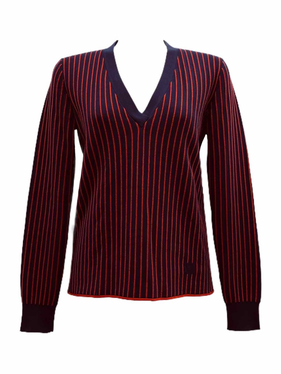 LOUIS VUITTON Navy Blue & Red Size XSmall Jumper