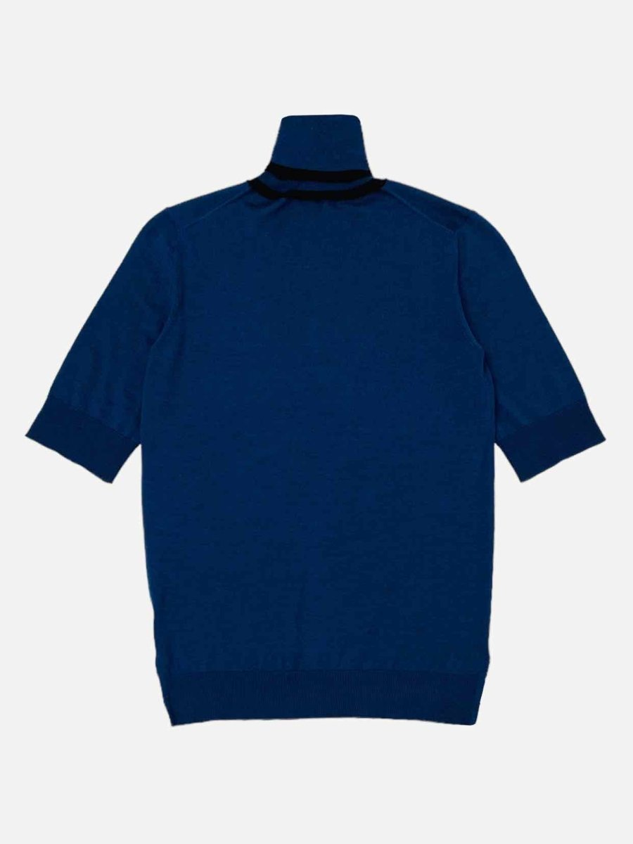 LOUIS VUITTON Navy Blue w/ Black Size XSmall Top