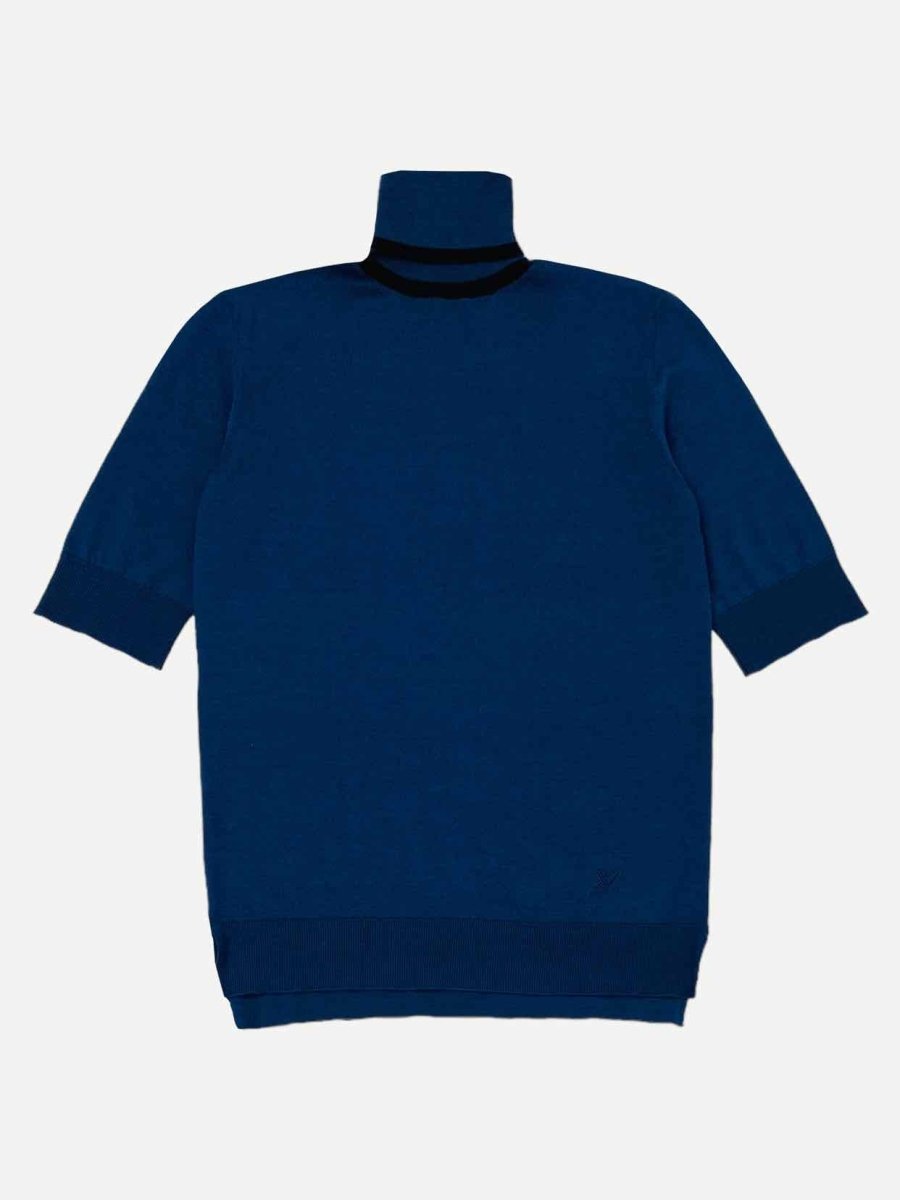 LOUIS VUITTON Navy Blue w/ Black Size XSmall Top