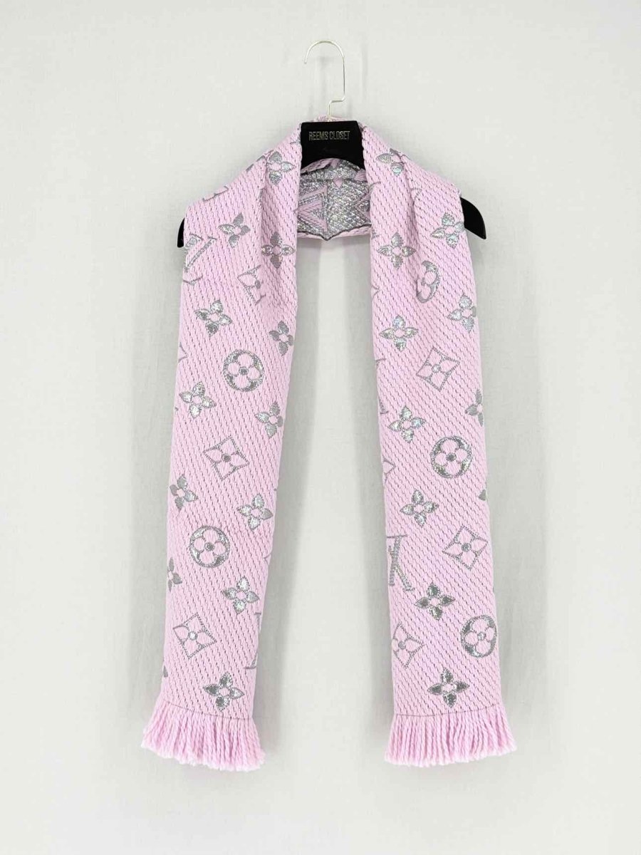 LOUIS VUITTON Pale Pink Logomania Scarf