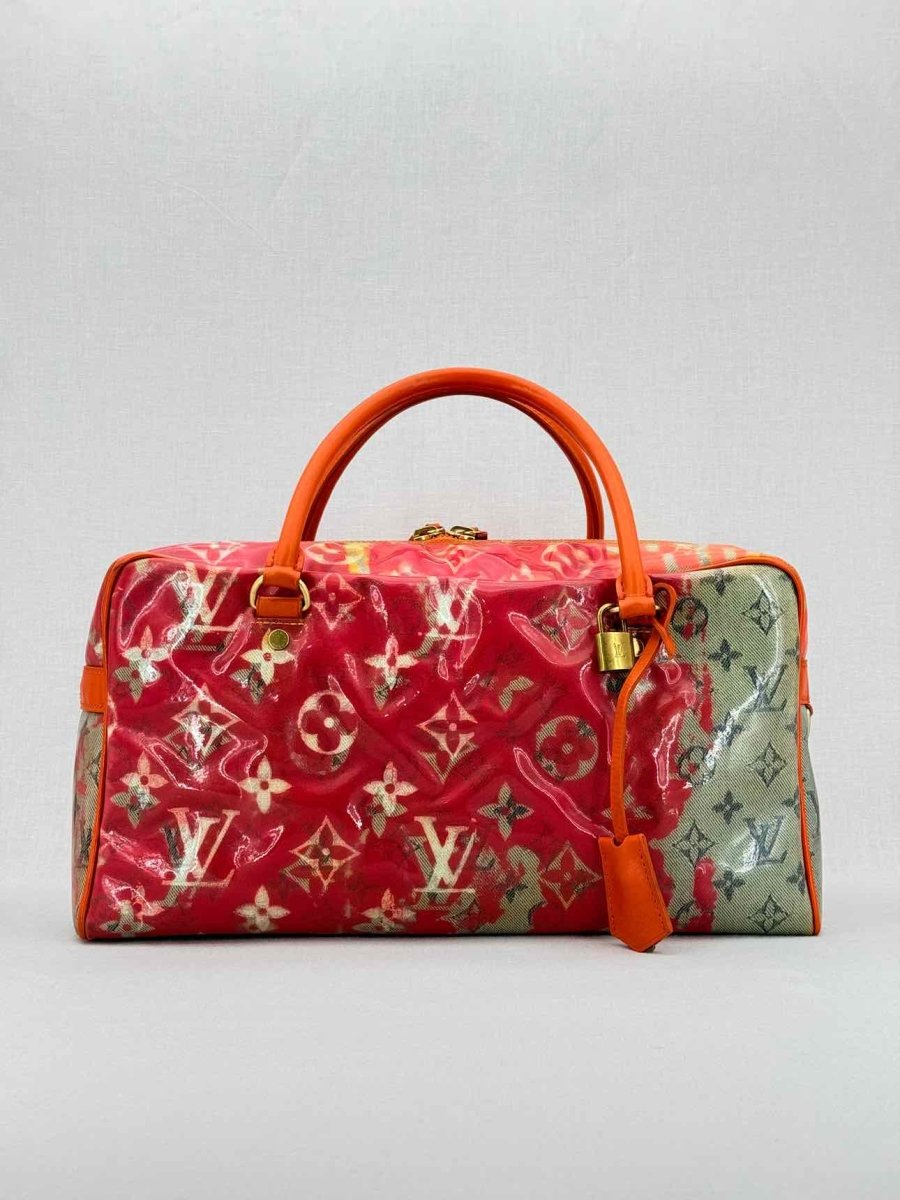 LOUIS VUITTON Richard Prince Orange Monogram Travel Bag