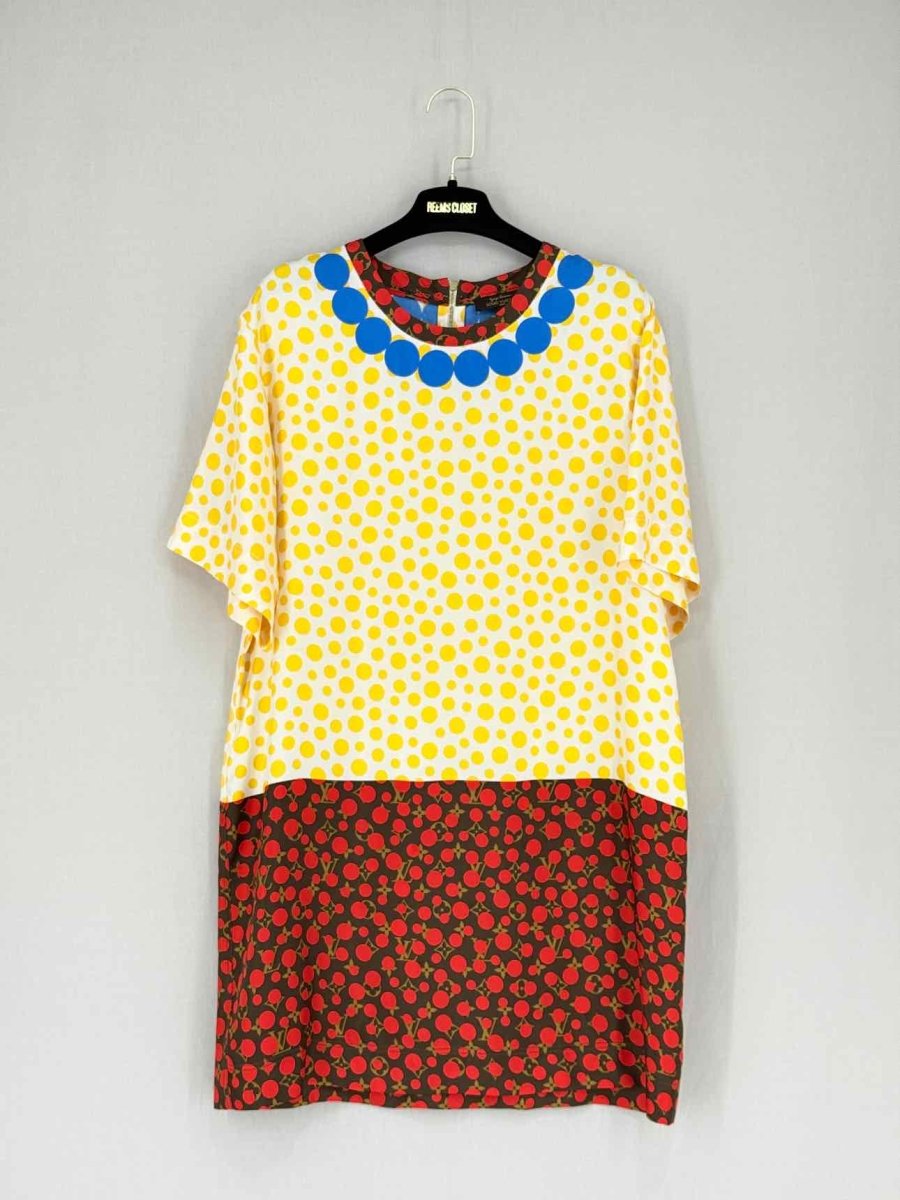 LOUIS VUITTON Yellow Multicolor Size US 4 Short Dress