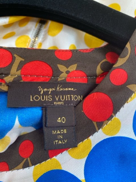 LOUIS VUITTON Yellow Multicolor Size US 4 Short Dress
