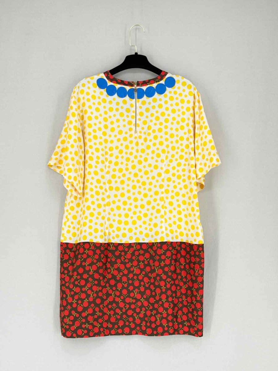LOUIS VUITTON Yellow Multicolor Size US 4 Short Dress