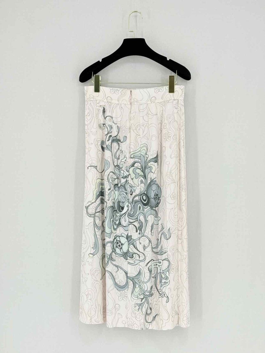PRADA Pale Pink Printed Size US 4 Knee Length Skirt