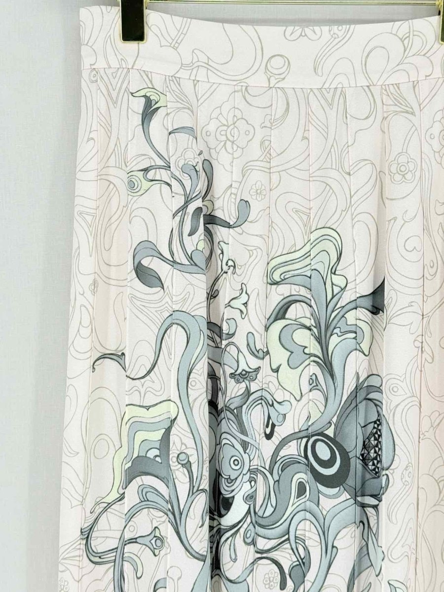 PRADA Pale Pink Printed Size US 4 Knee Length Skirt