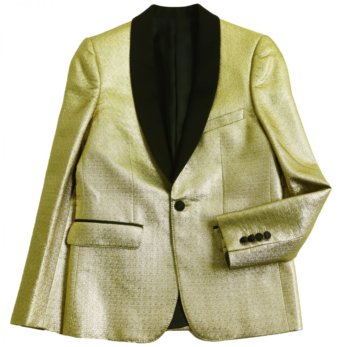 CELINE tailored jacket Viscose (rayon) Gold x Black 44