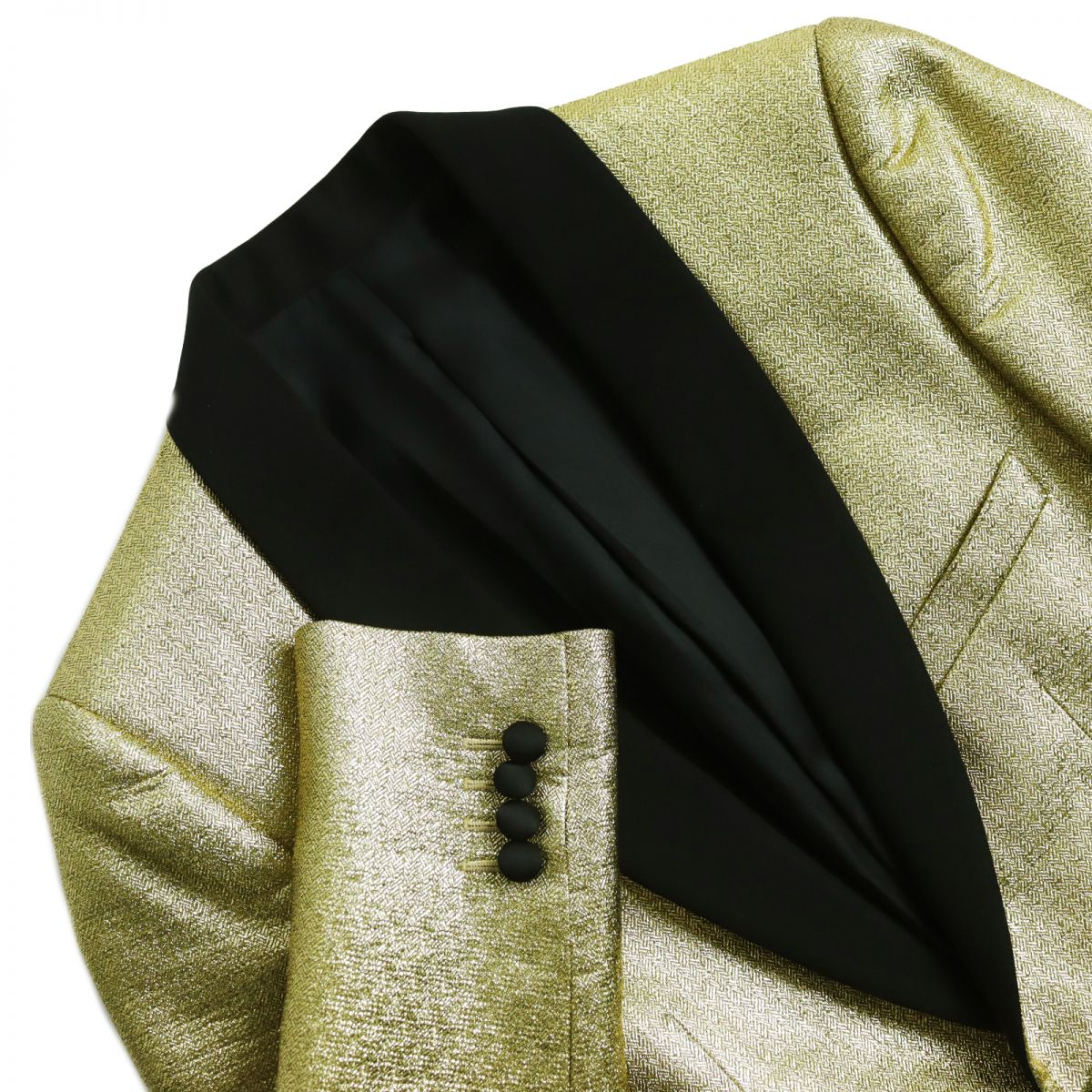 CELINE tailored jacket Viscose (rayon) Gold x Black 44