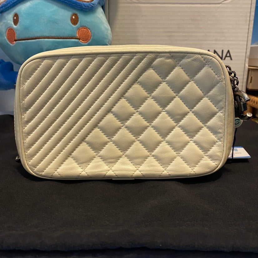 Chanel  Camera Bag Leather Ivory Crossbody