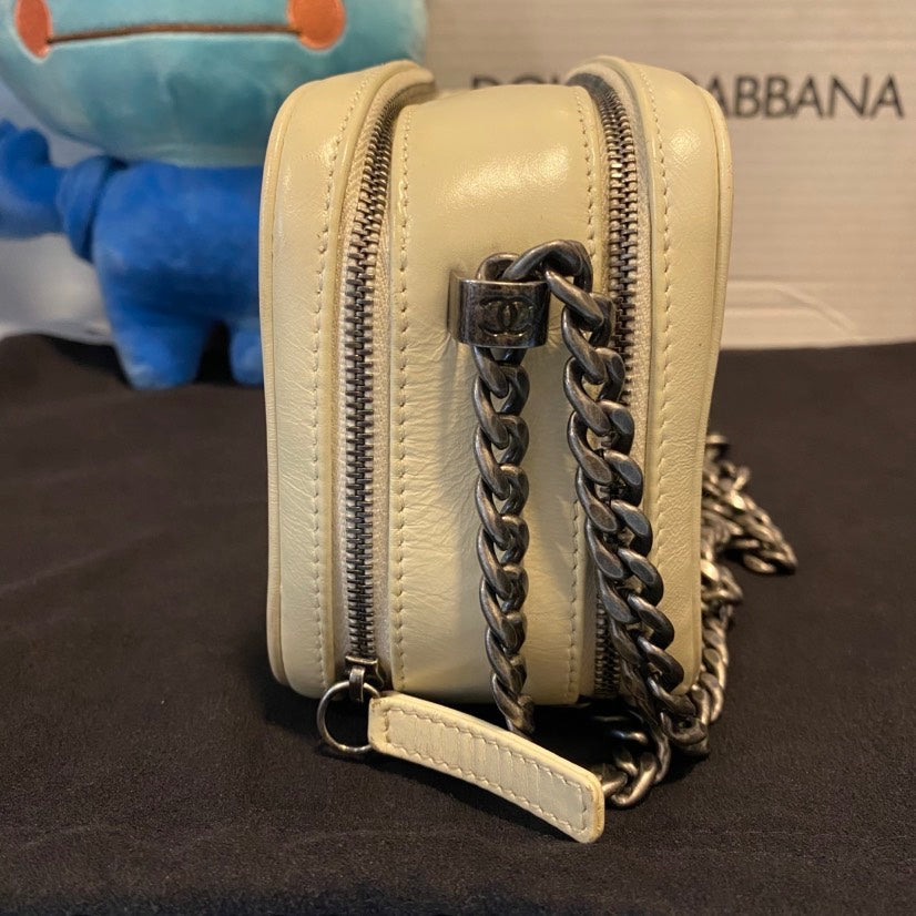Chanel  Camera Bag Leather Ivory Crossbody